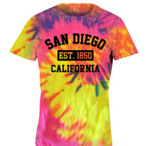YT 7005 SD,CA EST. 1850 Rainbow Tie-Dye Youth T- Shirt