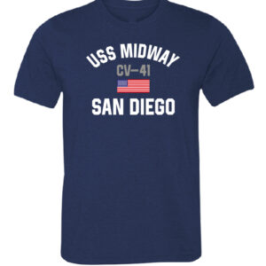AT 9001 SD,CA CV-41 Midway Navy Adult T Shirt
