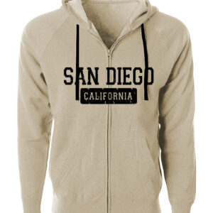 AZ 1002 SD,CA D-1 Adult Beige Zipper Hoodie