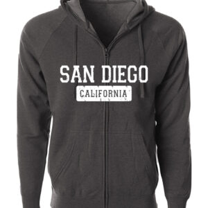 AZ 1007 SD D-1  Adult Charcoal Zipper Hoodie