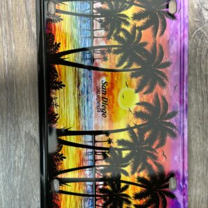 LICENCE PLATE48078 SAN DIEGO PALM TREES/ SUNSET LICENCE PLATE