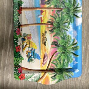 TRAY- 67044 PALMS CHAIRS 10BY6 TRAY