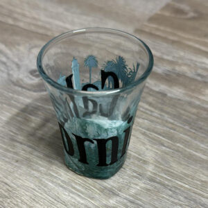 L SHOT G-SGCAL01 CALIFORNIA GLASS DUO TONE ETCHED SHOTGLASS