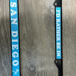LICENCE FRAME 002 I'D RATHER BE IN SAN DIEGO/ PALMS LICENCE FRAME BLACK