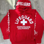 CRO 001 Coronado Adult Red Lifeguard Hoodie