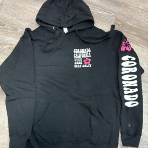 CRO 004 Coronado CA, Black Catch The Waves Adult Hoodie