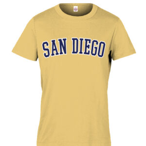 AT 9032 San Diego D-2 Yellow Burnout Adult T-Shirt