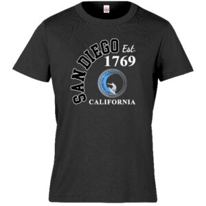 AT 9038 SD, Est. 1769 CA. Black Adult T-Shirt