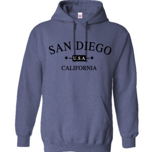 AEH 4010 San Diego USA California Navy Adult Embroidery Hoodies