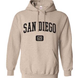 AH 5029 San Diego 619 Light Brown  Adult Hoodie