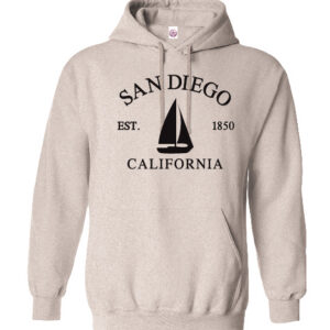 AH 5033 SD, West Coast Ship Est. 1850 CA, Light Brown Adult Hoodie