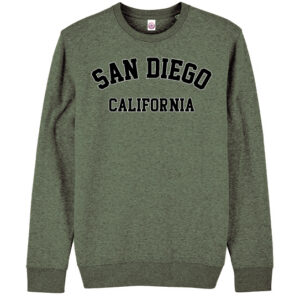 AS 2009 SD, CA Embroidery Green Adult Sweatshirt