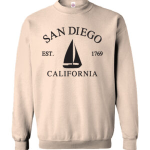 AS 2013 SD,Est.1769 Ship CA Printed Light Brown Adult Sweatshirt