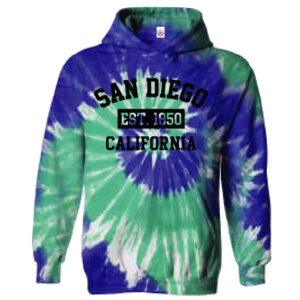 YT 6012 SD, Est. 1850, Tie Dye Youth Hoodie