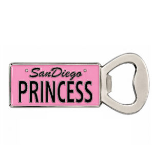 BOM 028 San Diego Skyline Bottle Opener Magnet with Colorful Lettering & City Landmarks