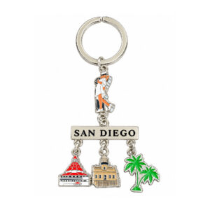 KC 017 San Diego Landmarks & Palm Trees Keychain