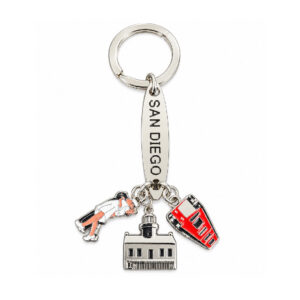 KC 030 Kissing Statue & City Charms Keychain