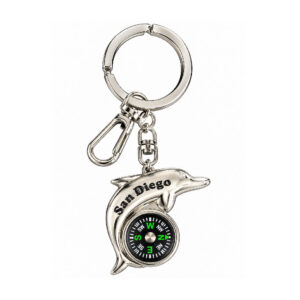KC 074 San Diego Dolphin Compass Keychain