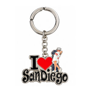 KC 076 I Love San Diego Sailor Keychain