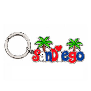 KC 079 Sandiego Latters & Palm Trees Keychain