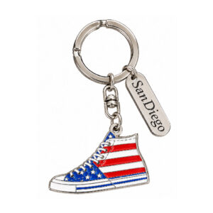 KC 109 San Diego Red, White & Blue Shoe Keychain