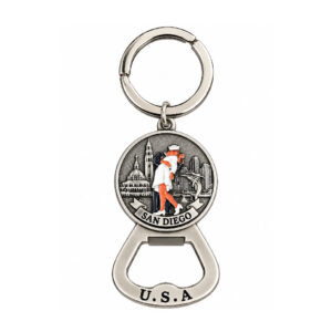 KC 110 Kissing Sailor Building Bottle Opener Keychain