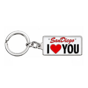 KC 119 San Diego I Love You White Keychain