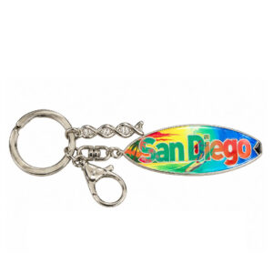KC 122 Letter & Surfer Surf Board Keychain