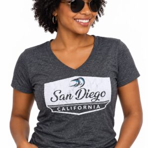 LVNT 1104 SD,CA Ladies V-Neck Adult T-Shirt