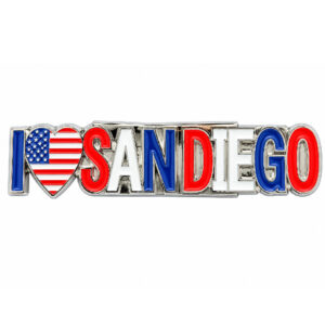 MM 018 I Love San Diego Design with American Flag Heart