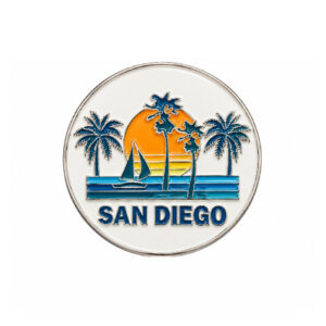 MM 035 Beach Scene design with Palm Trees, Sailboat & Sunset
