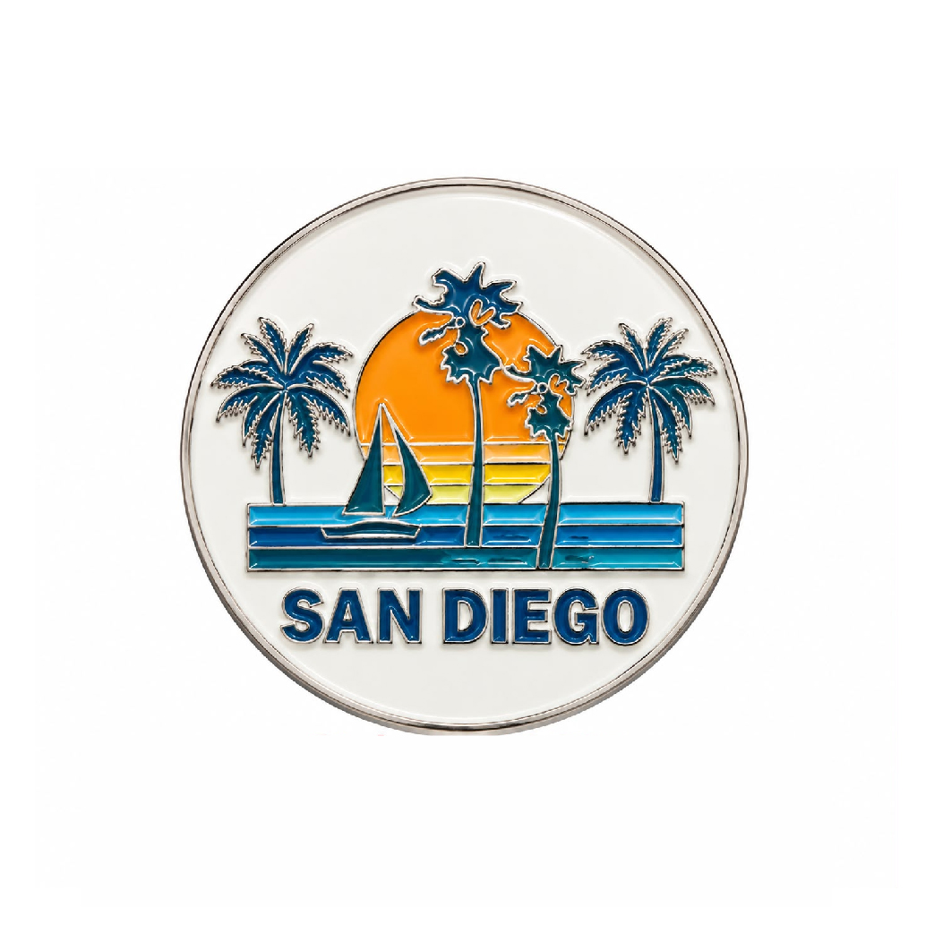 MM 035 Beach Scene design with Palm Trees, Sailboat & Sunset