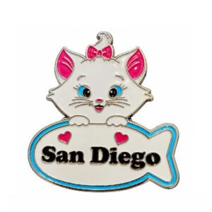 MM 021 Cute Cat Design Magnet with San Diego Text