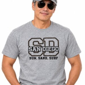 AT 9016 SD,CA West Coast / Wave Grey Adult T- Shirt