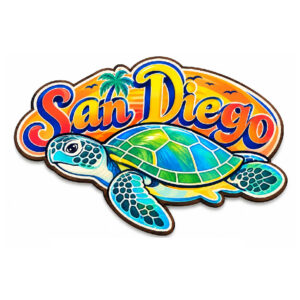 WM 004 San Diego Turtle Wood Magnet