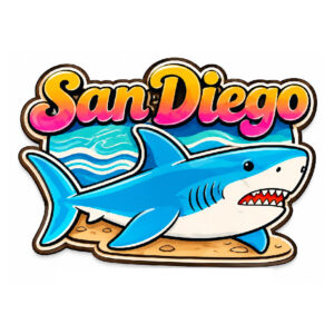WM 005 San Diego Shark Wood Magnet